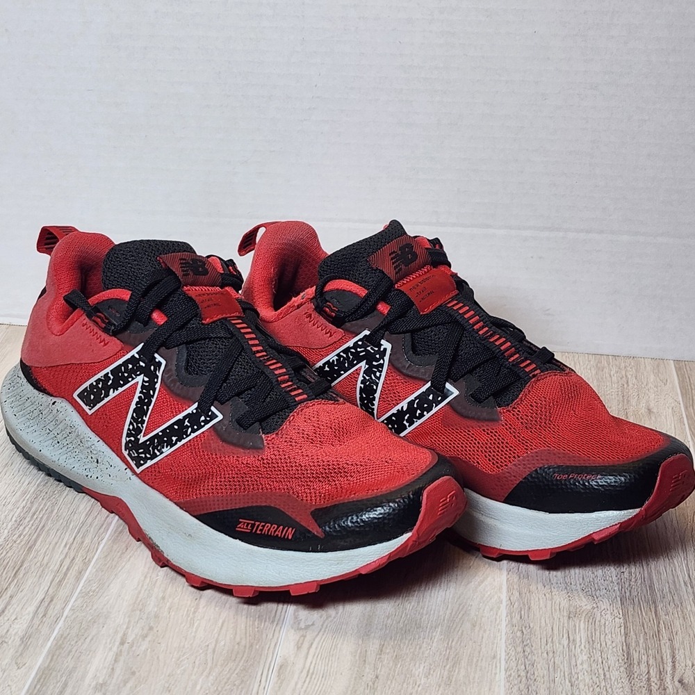 New Balance Dynasoft Nitrel Trail Running Red Black Shoes Mens 8 Fast Ship